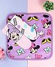 Babyhug Disney Interlock Knit Hand & Face Towels With Minnie Mouse Graphics Pack of 3 L 30 cm x H 30 cm - Purple & Pink