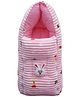 VoiDrop Jhilmil Baby Carry Bed Cum Sleeping Bag 3 In 1 - Velvet Printed Pink