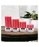 VoiDrop Pure Wax Cinnamon Fragranced (Cinnamon) Pillar Candles, Set of 4 Scented Pillar Candles Color May Vary