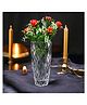 VoiDrop Glass Vase for Flowers and Plants Living Room Home Décor Table Centerpiece Wall Shelf Home Decoration (23 cm, 10 cm, Set of 1 Without Flowers, Clear).