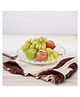 VoiDrop Crystral Fruit Plate for Dining Table Beautiful Crystal Decoration Serving Dry Fruits Plate Flower Bubble Shaped Gifting/Dinnerware & Serving Pack of 1 Transparent