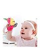 Baby Moo Cuddle Animal Pink Rattle