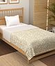 Story@Home Beige Floral 1 Dohar Super Soft Single
