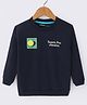 Doreme Terry Knit Full Sleeves Sweatshirt with Sport Theme Print - Navy Blue
