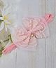 Little Miss Cuttie Heart Embellished & Bow Designed Headband - Pink