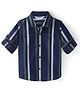 INFINITY Full Sleeves Indigo Striped Full Sleeves Shirt - Navy Blue & Green