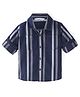 INFINITY Full Sleeves Indigo Striped Full Sleeves Shirt - Navy Blue & Grey