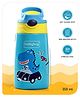 Babyhug Stainless Steel Insulated Sipper Bottle Dino Print Blue  - 350 ml