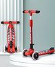 3 Wheel Foldable Kids Scooter with LED Lights and 4 Level Adjustable Handle Bar - Red| Compact Fold| Lean-to-Steer| Toy for 3 to 14 years Boys and Girls| Activity Gift| Promotes Physical Activity
