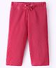 UCB Full Length Textured Solid Color Trouser With Bow - Pink