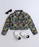 Taffykids Full Sleeves Floral Printed Pocket Detailed Crop Jacket - Multi Colour
