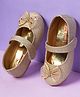 Minesole Bow Detailed Ballerinas - Gold