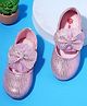 Minesole Shimmer Strioed  Detailed   Ballerinas -  Pink