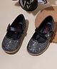 Minesole Shimmer Embellished   Ballerinas - Black