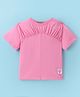 UCB Cotton Knit Half Sleeves Solid Top- Pink