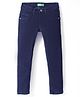 UCB Woven Full Length Solid Colored Denim Jeans - Navy Blue