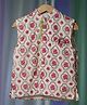 Love The World Today Cotton Sleeveless Floral Printed Nehru Jacket - White