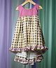 Love The World Today Cotton Sleeveless Leaves & Floral Printed High Low Dress - Yellow