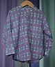 Love The World Today Cotton Woven Full Sleeves Floral Printed Shirt Style Kurta - Lilac