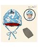 NeonateCare Baby Safety Helmet & Kneepads- (Blue Smiley helmet and kneepads )