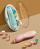 NeonateCare Baby Electric Nail Trimmer with 6 attachment and LED Light - Blue -