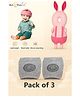 NeonateCare Baby safety Combo of Baby Helmet and Baby Head Protector with knee pads (Pink star and Pink Head protector and Knee pads) (pack of 3)