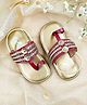 The Madras Trunk Strap Design Detailed Kolhapuri Sandals - Antique Maroon