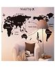 Oren Empower World Map Pvc Vinyl Large Wall Sticker - Black