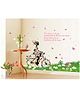 Oren Empower Girl & Butterfly Wall Sticker - Multi Colour