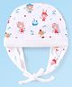Babyhug 100% Cotton Knit Cap With Animals Print - Off White
