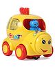 Kids Fun Toys Battery Operated 3D Lights Entertaining Music Apple Shaped Moving Toy Car - Yellow