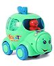 Kids Fun Toys Battery Operated 3D Lights Entertaining Music Apple Shaped Moving Toy Car - Green