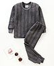 Tiny Bugs Full Sleeves Striped Thermal Set - Brown
