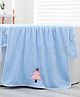 Butterthief Super Soft Pink Pine Tree Printed Bath Towel  - Light Blue