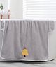 Butterthief Super Soft Yellow Pine Tree Printed Bath Towel  - Grey