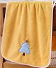 Butterthief Super Soft Light Blue Pine Tree Printed Bath Towel  - Yellow