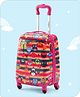 Babyhug Kid's Small 1 Day Trip Trolley Bag Owl Theme Print Dark Pink -18 Inches