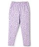 Evimo Single Jersey Knit Full Length Floral Printed Leggings - Blue