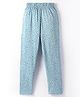 Evimo Single Jersey Knit Full Length Floral Printed Leggings - Light Green