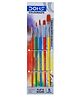 DOMS Colourmate Synthetic Hair Flat Paint Brush Set - Pack of 5