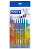 DOMS Colourmate Synthetic Hair Flat Paint Brush Set - Pack of 7