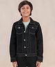 Kiddopanti Full Sleeves Solid Denim Jacket - Black