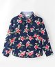 CrayonFlakes Full Sleeves Floral Printed Shirt - Navy