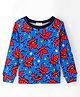 CrayonFlakes Cotton Full Sleeves Dragons Printed Tee - Blue