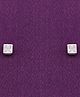 KAI JEWEL - Silver Stud Earrings Square Crystals Casual - Silver