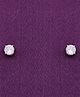 KAI JEWEL -  Casual Silver Stud Earrings - Single Solitaire Zircon - Silver