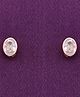 KAI JEWEL -  Casual Rose Gold Sterling Silver Stud Earrings - Crystals Oval - Rose Gold