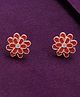 KAI JEWEL - Minimalistic Pink Blooms Sterling Silver Rose Gold Earrings - Rose Gold