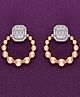 KAI JEWEL - Rings of Misty Beads Statement Rose Gold Studs Earrings - Rose Gold
