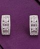 Kai Jewel - Diamond Crust Silver Studs Earrings - Silver